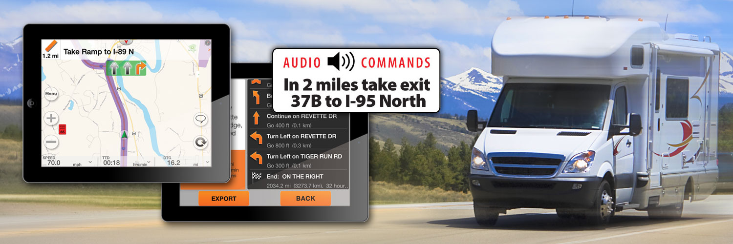 SmartRVRoute offers RV navigation app with turn by turn instructions